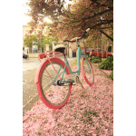 Dámsky retro bicykel 26" Lavida 3-prevodový hliníkový rám 17,5" Modrý, ružové kolesá